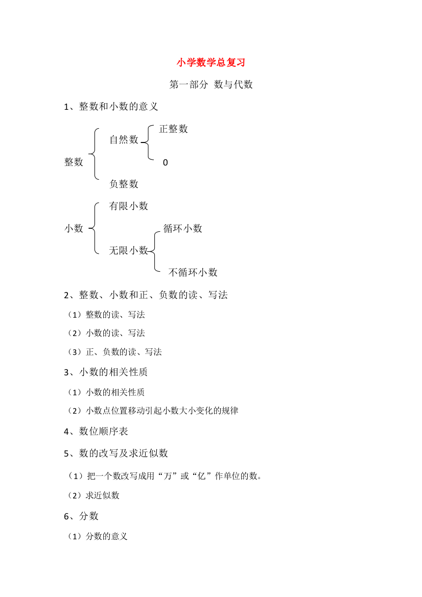 （通用版）六年级数学下册