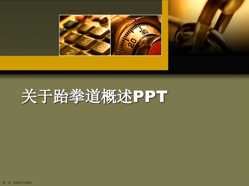 跆拳道概述PPT精选课件