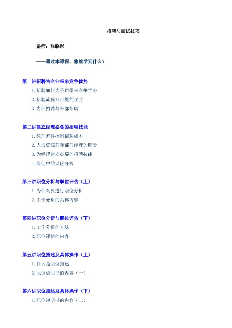 D4招聘与面试技巧-张晓彤