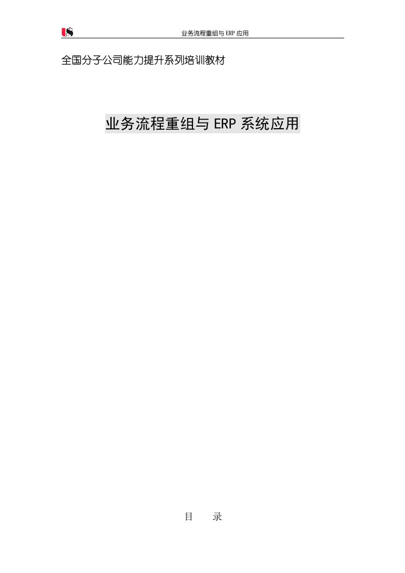 分子公司业务流程重组与ERP应用