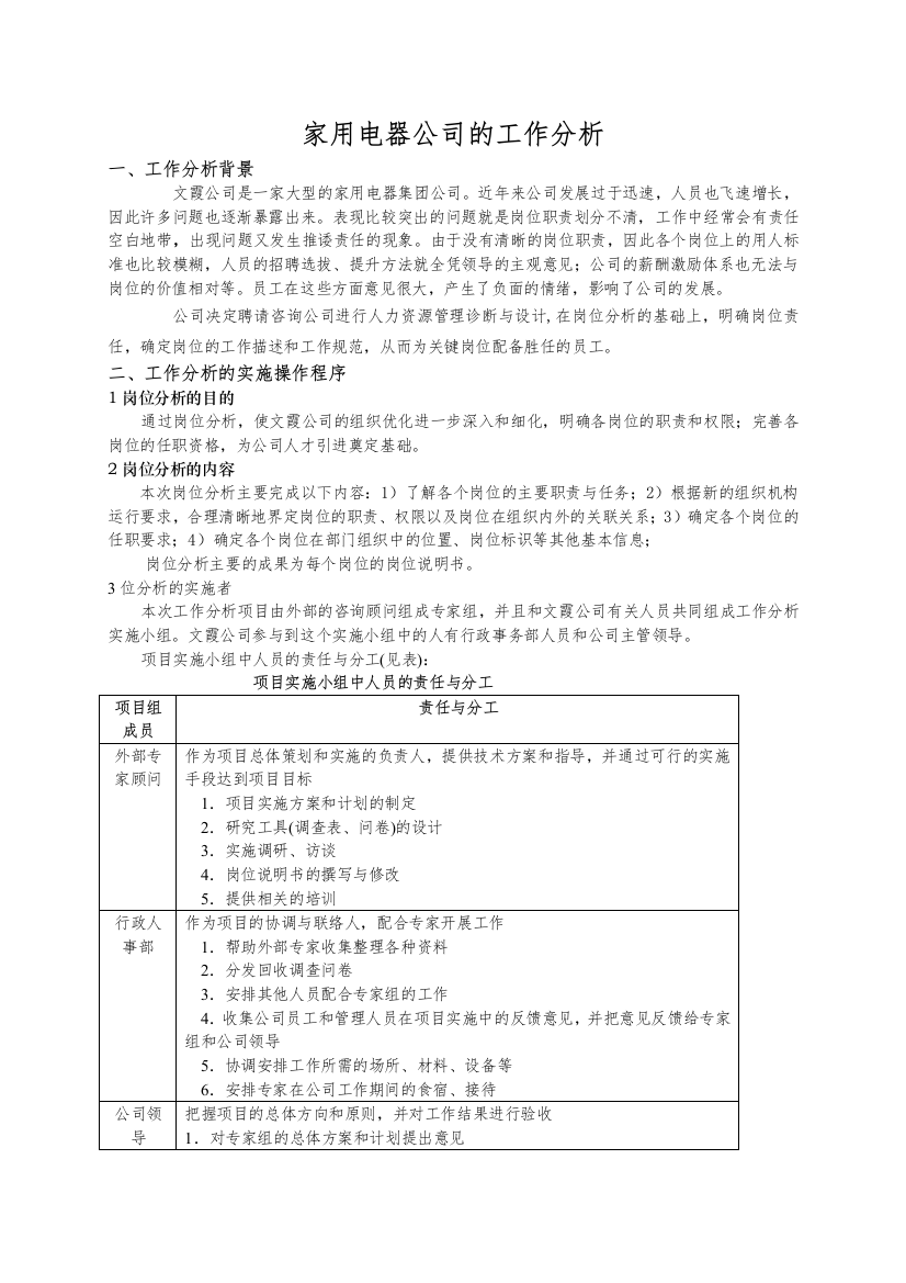 工作分析论文修改