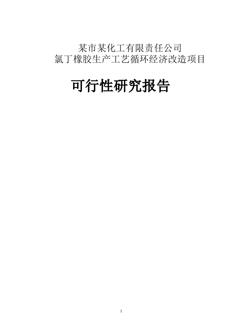 氯丁橡胶生产工艺循环经济改造项目策划书(优秀可研报告102页)