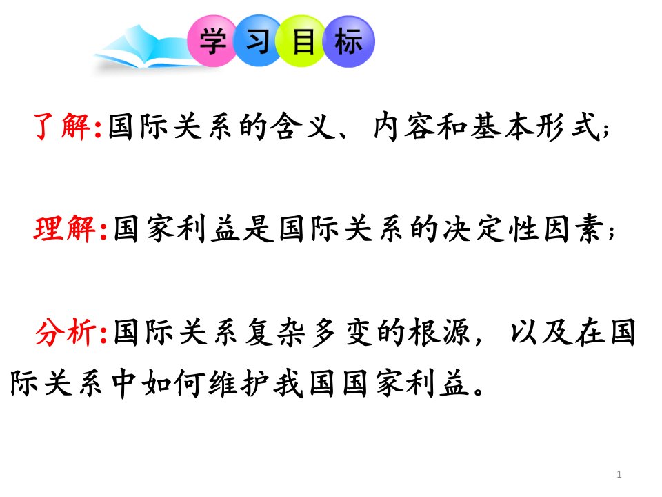 国际关系的定性因素国家利益教学课件