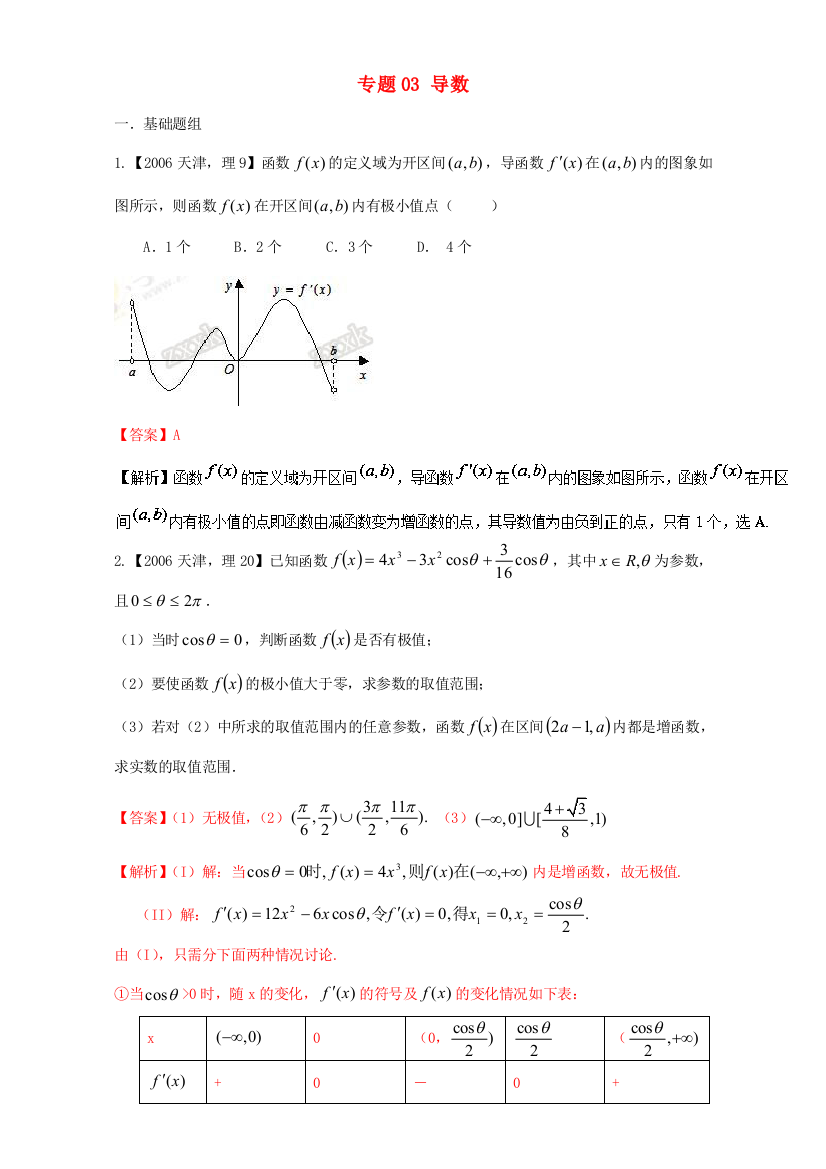 （天津专用）高考数学总复习