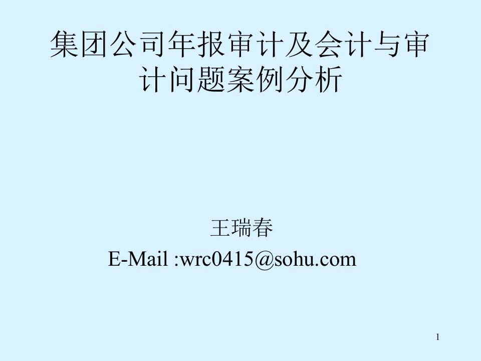 公司年报审计与审计问题案例分析