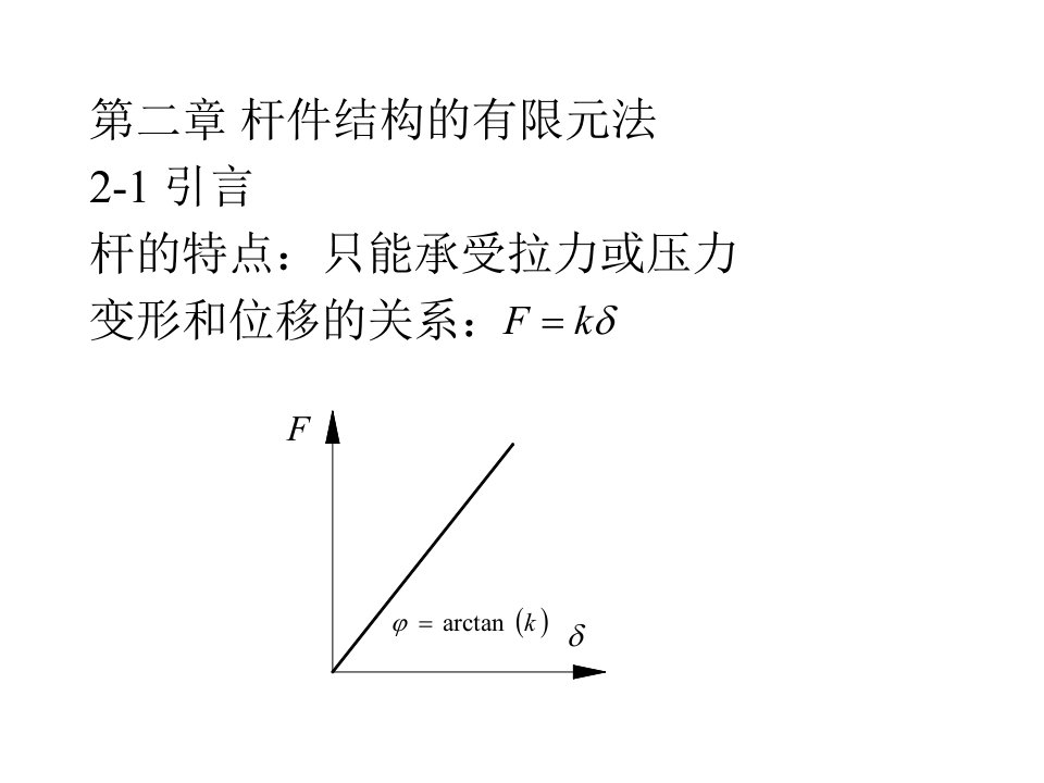 杆件结构的有限元法直接刚度法