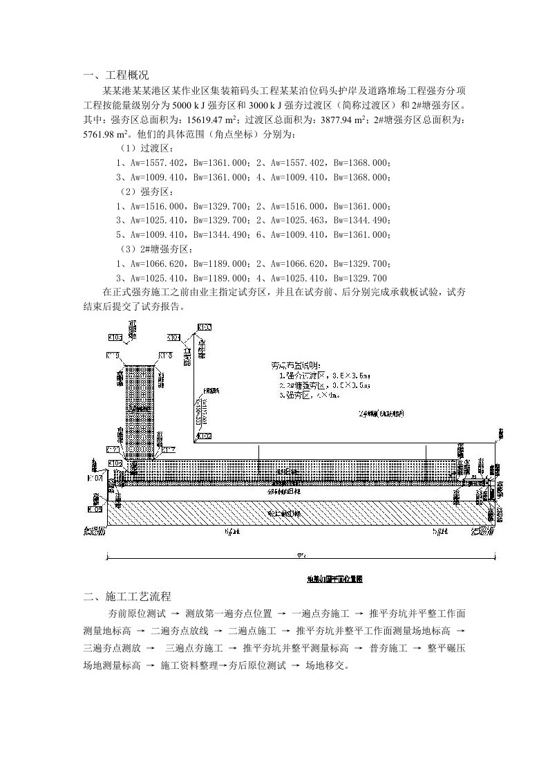 港口工程的堆场强夯施工方案