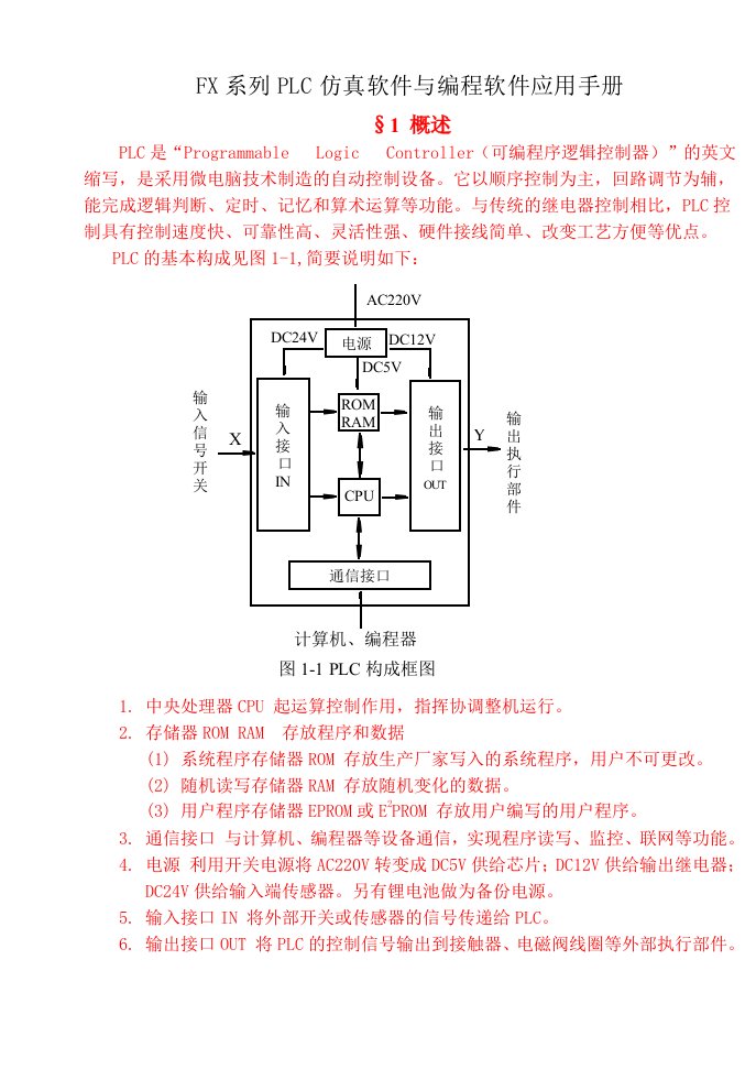 PLC仿真与编程手册