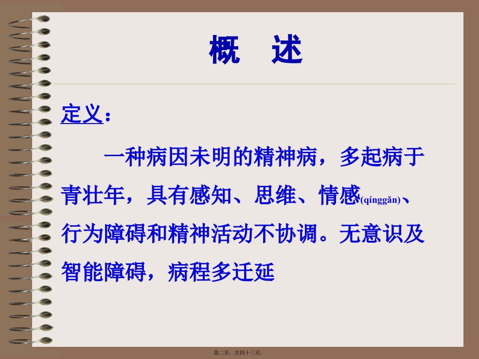 医学专题精神分裂症偏执性精神障碍5年版制