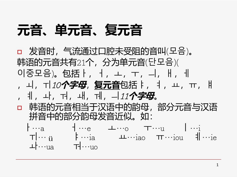 韩语基础(发音)课件