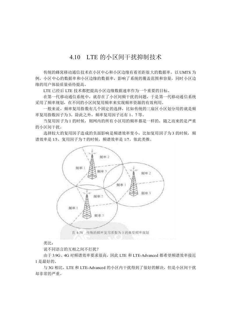 LTE小区间干扰抑制技术