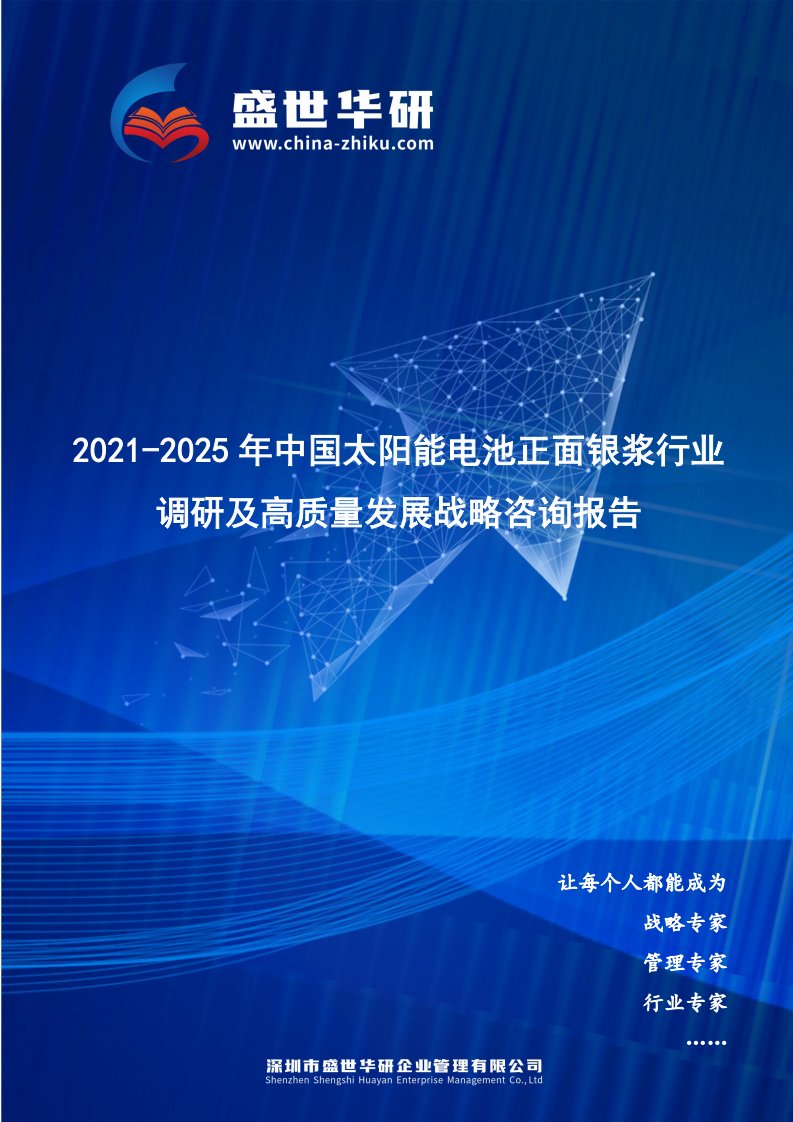 2021-2025年中国太阳能电池正面银浆行业调研及高质量发展战略咨询报告