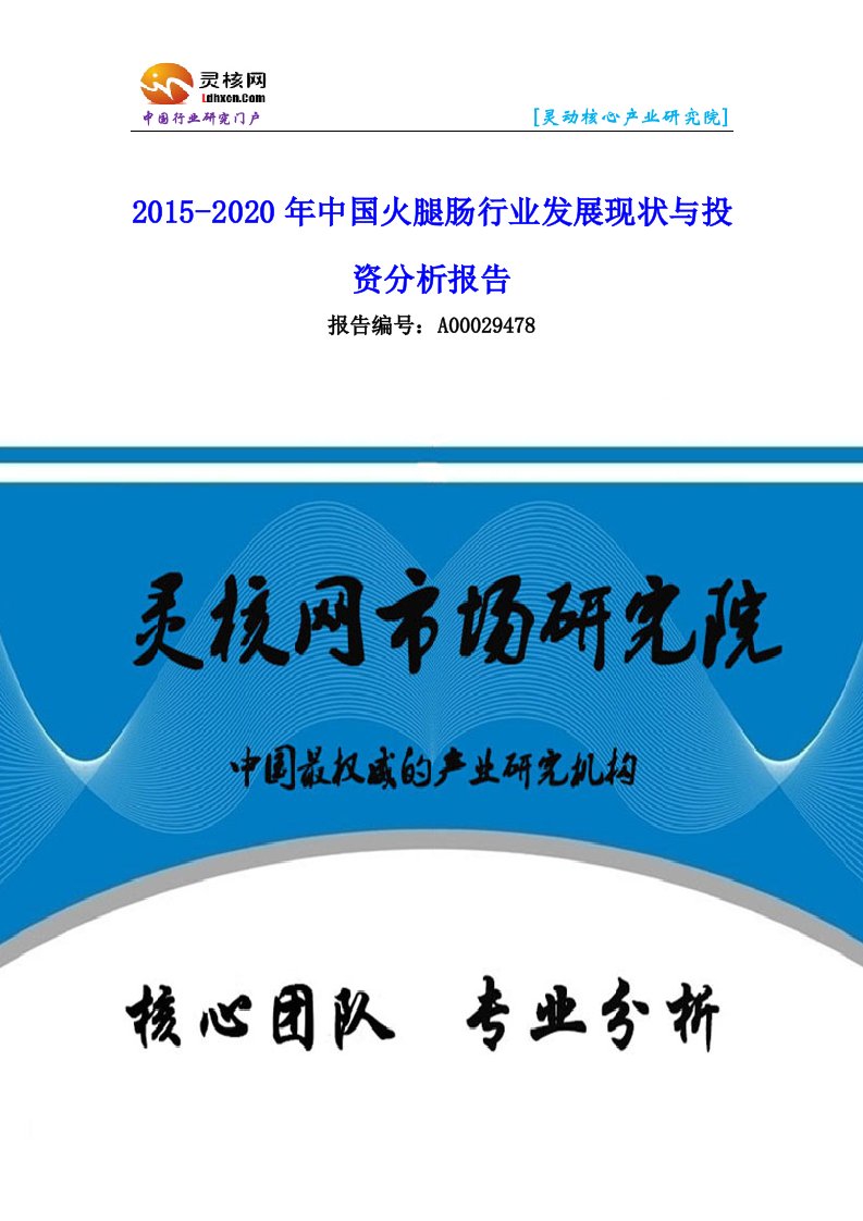 中国火腿肠行业发展现状及投资的分析报告-灵核网