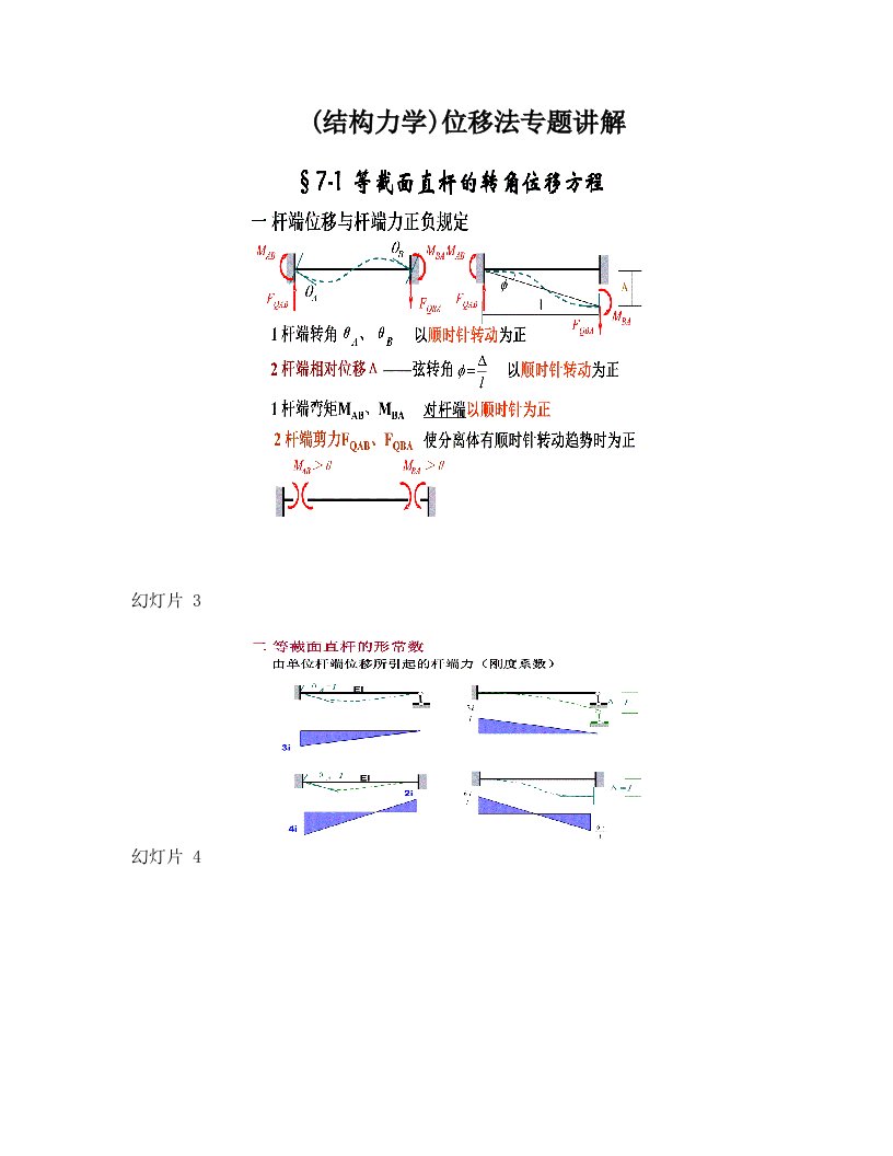 结构力学位移法专题讲解