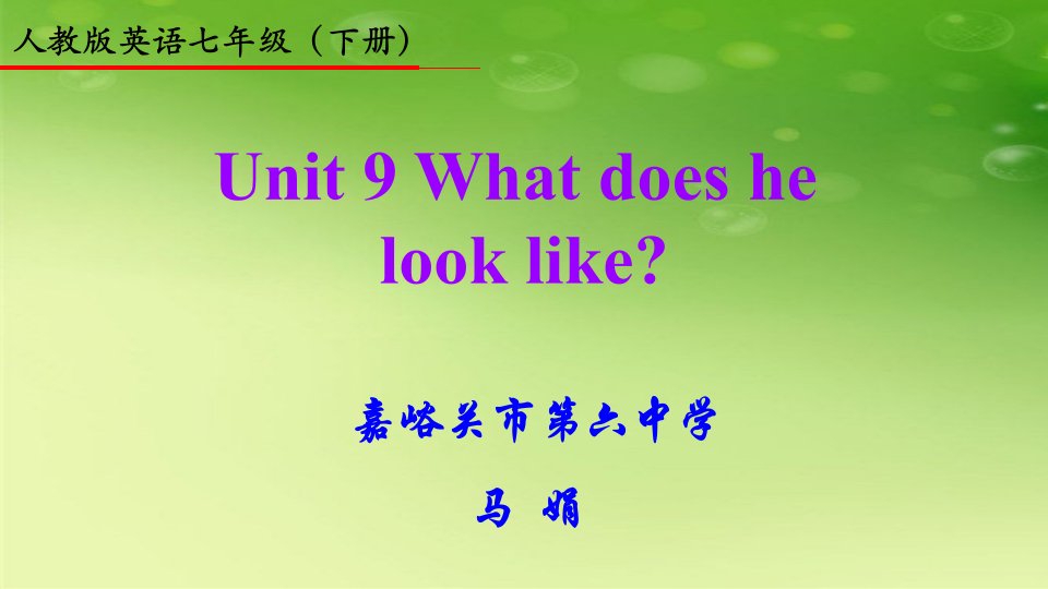 Unit　9　What　does　he　look　like-课件Unit9