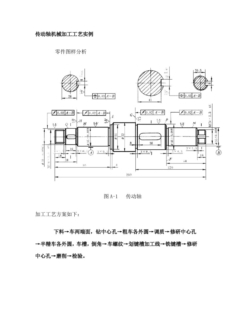 传动轴机械加工工艺实例机05讲座