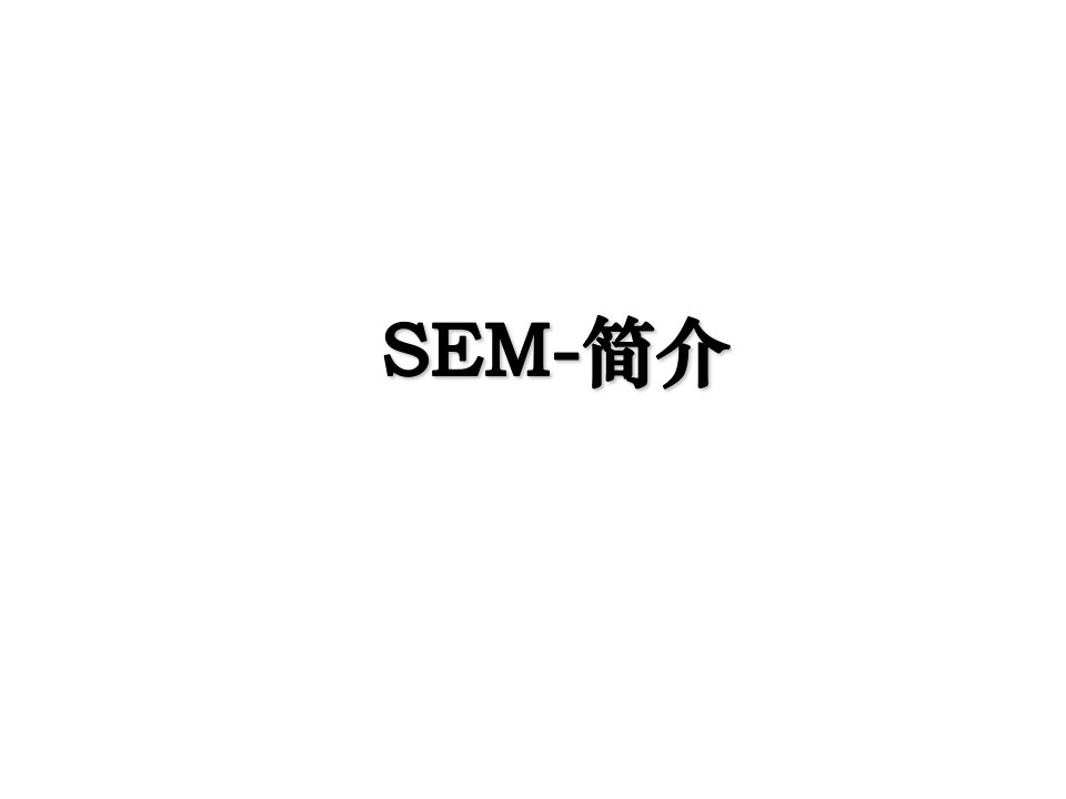 SEM简介