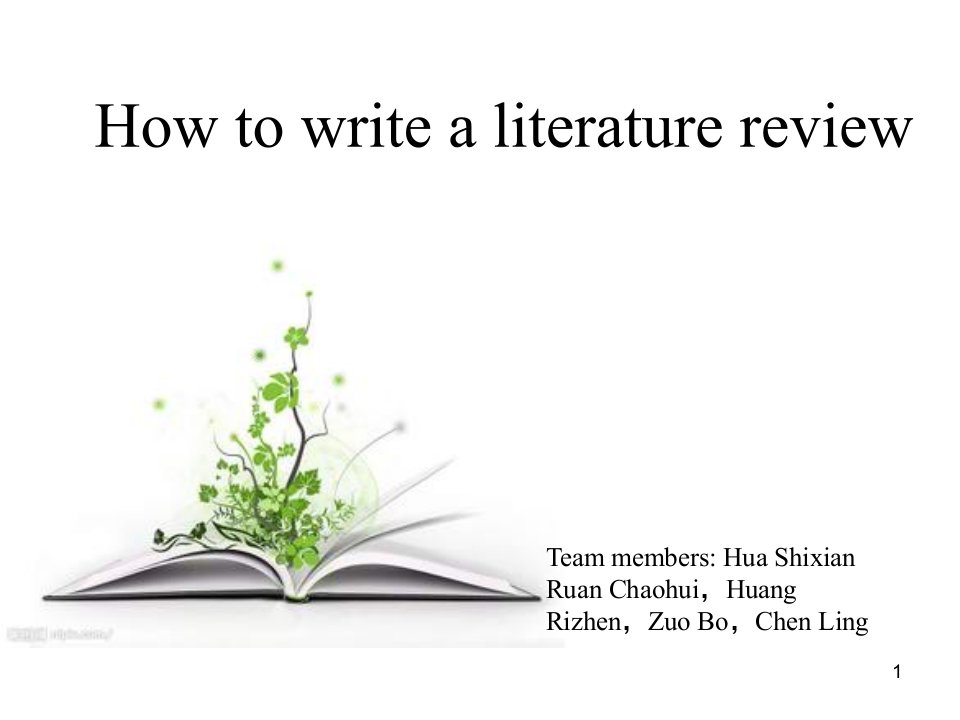 how-to-write-a-literature-review-学术英语写作ppt课件