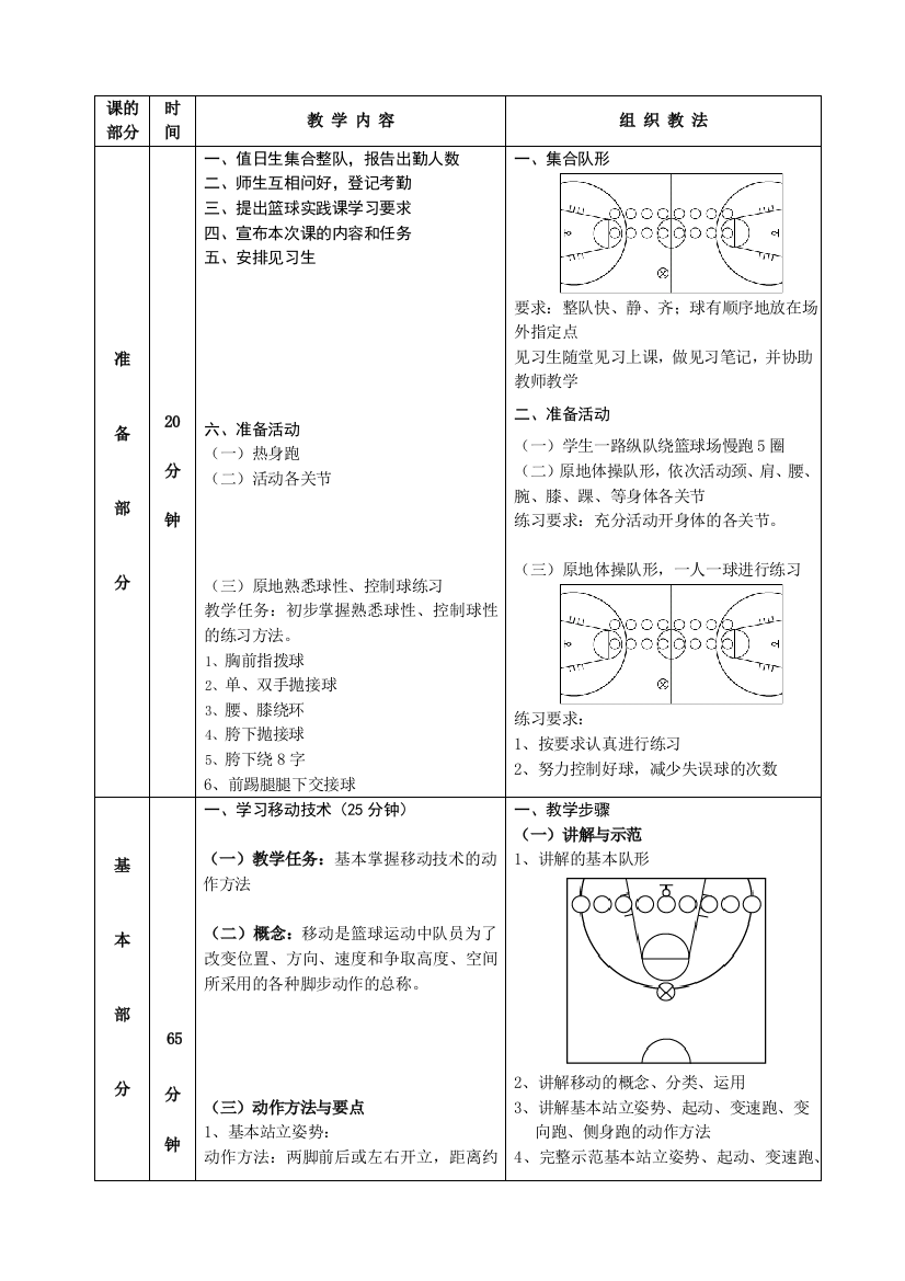 大学公共体育课教案详解