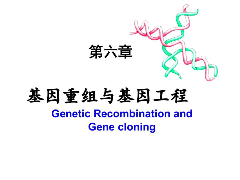 第六章DNA重组与克隆(陕西师范大学夏海滨)final