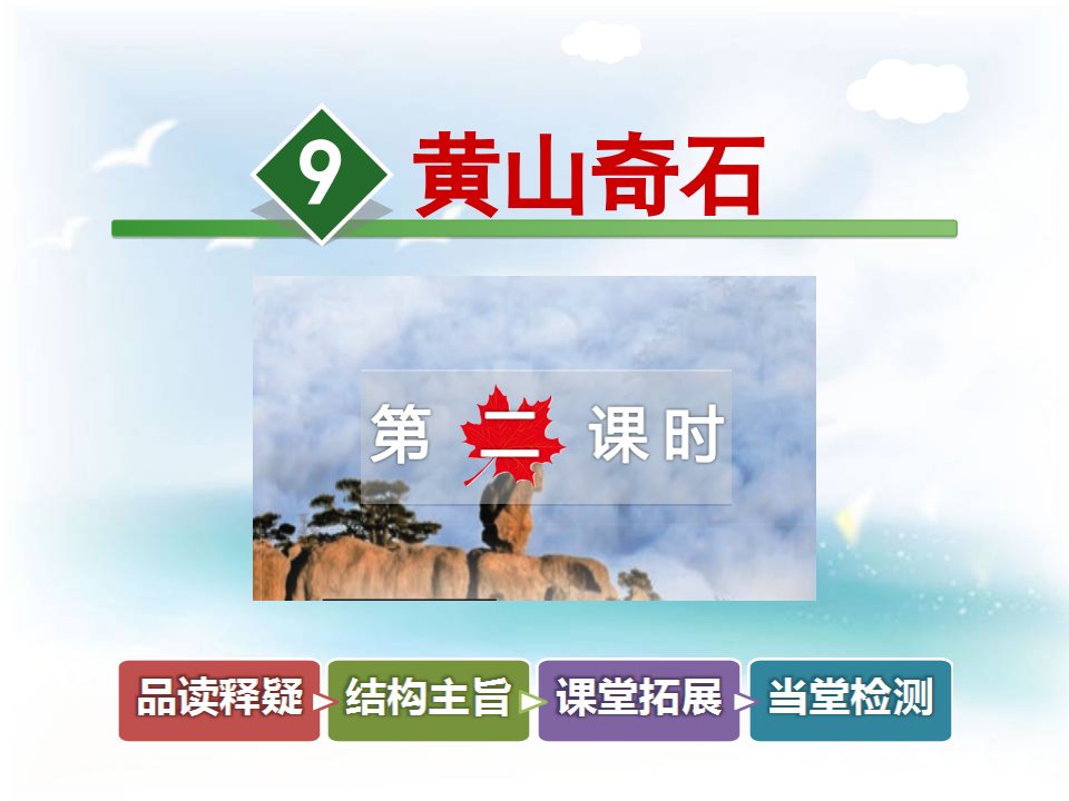 部编新人教版二年级语文上册黄山奇石第二课时课件ppt