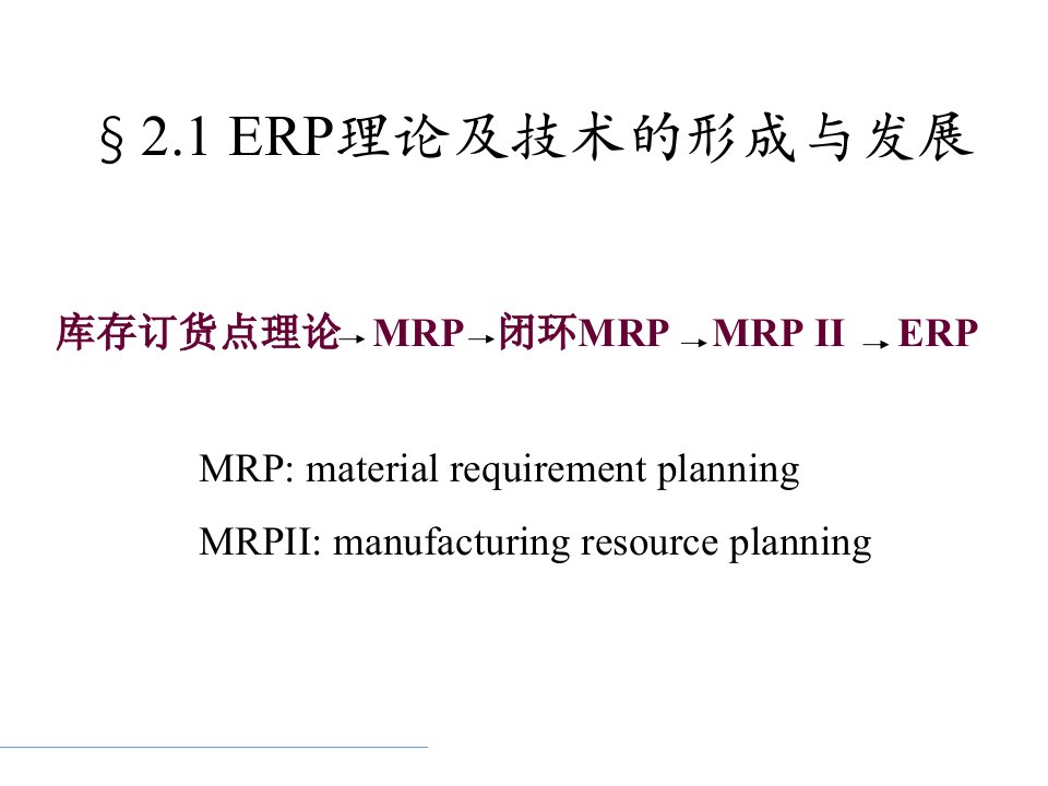 ERP技术及应用的发展