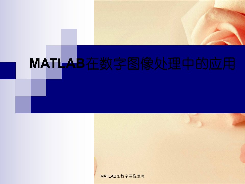 MATLAB在数字图像处理