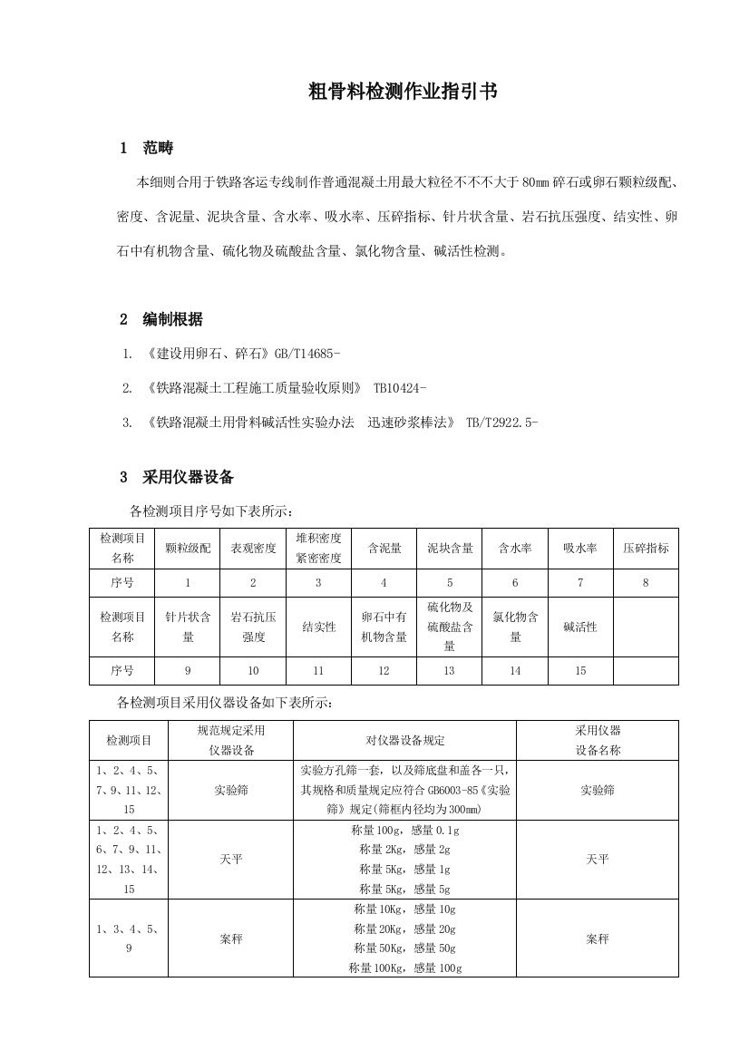 粗骨料作业指导书三样本