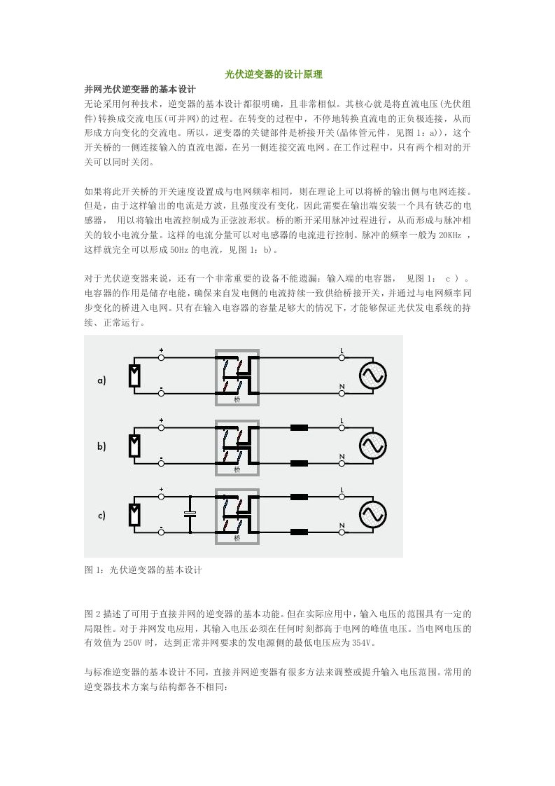 光伏逆变器的设计原理