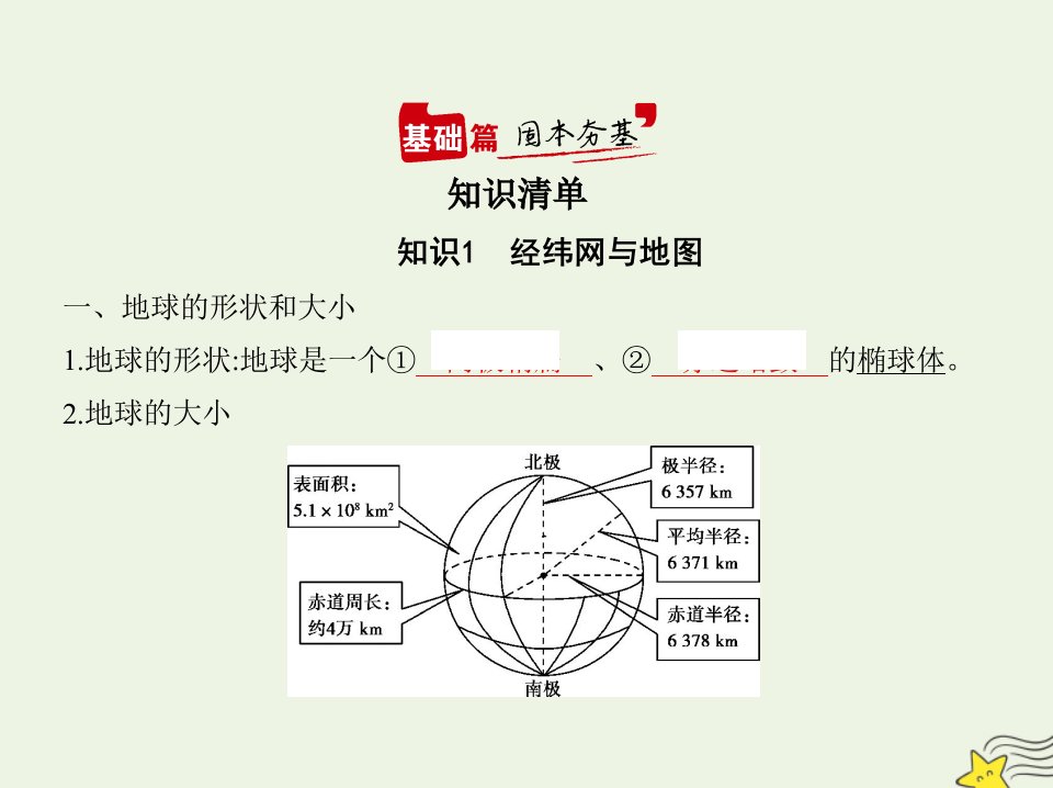 湖南版高考地理一轮复习专题一地球与地图课件