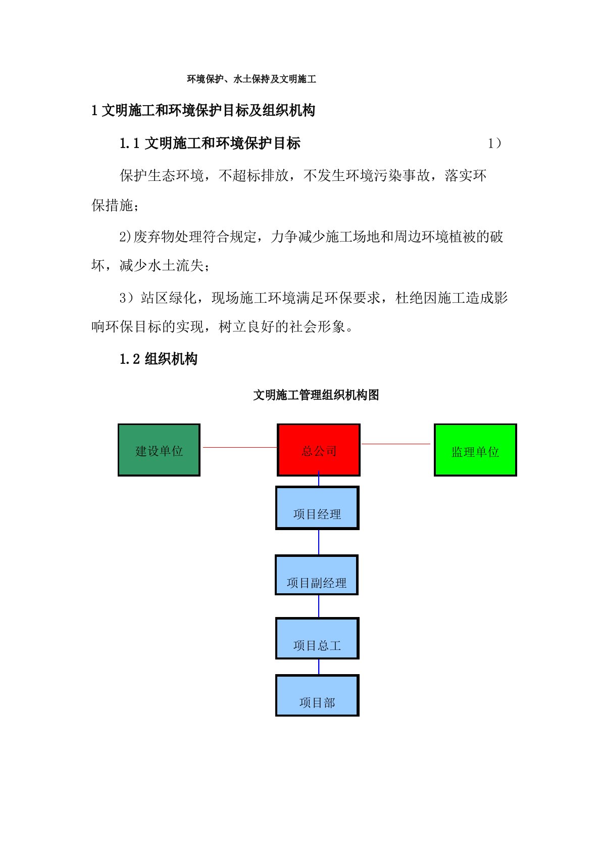 环境保护、水土保持及文明施工