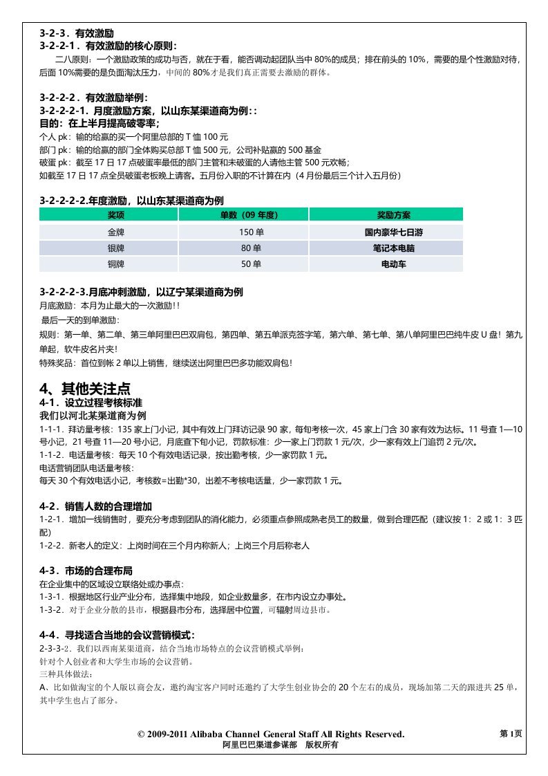 阿里巴巴销售人员薪酬制度