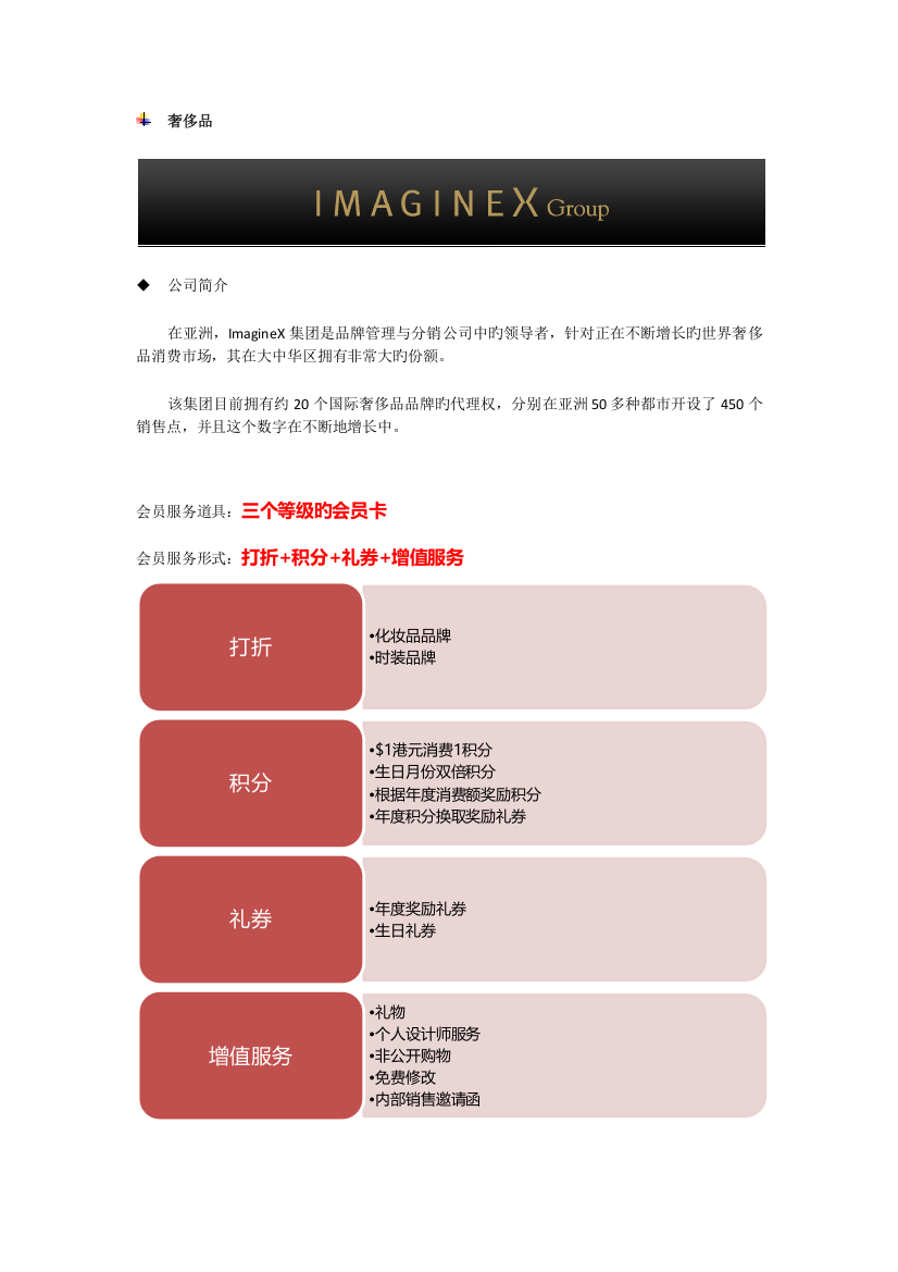 奢侈品会员管理手册-ImagineX