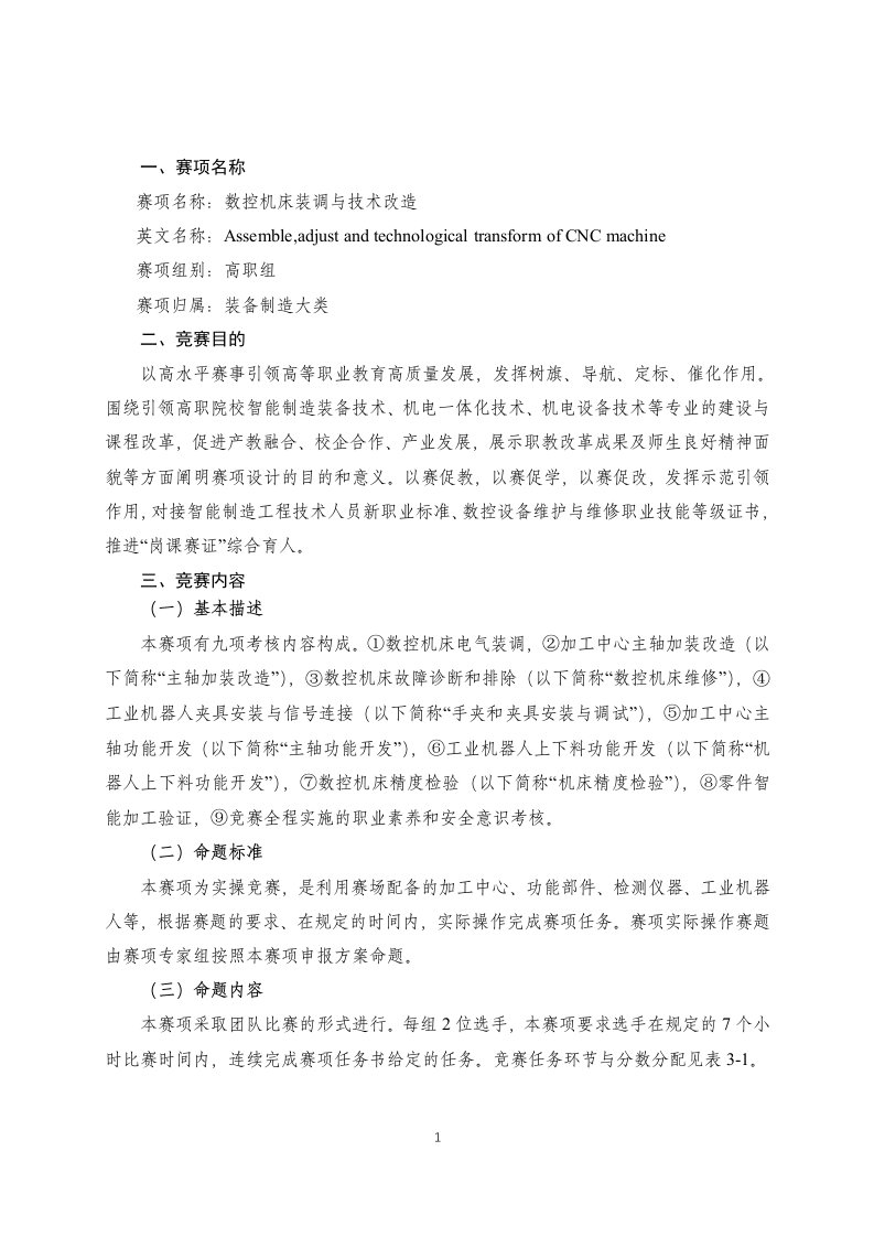 2022年山东省职业院校技能大赛高职组“数控机床装调与技术改造”赛项规程