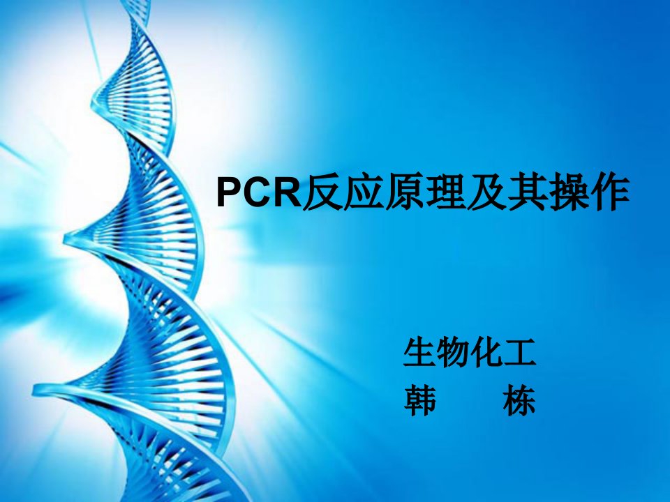 PCR原理及其操作