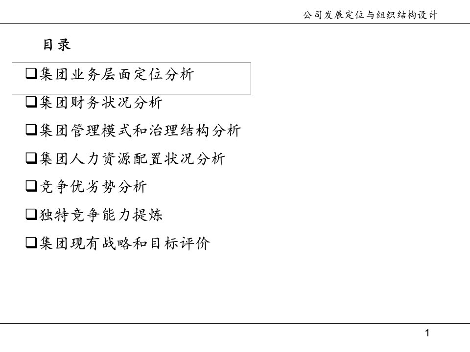 公司发展定位与组织结构设计课件