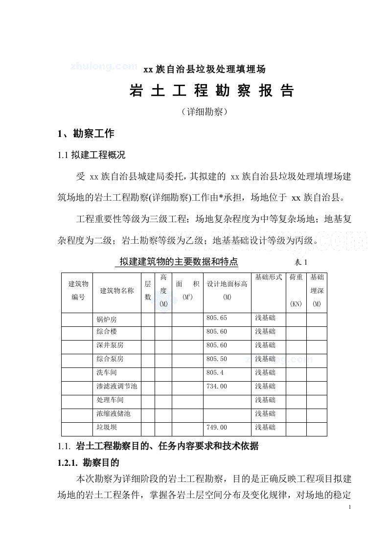 辽宁垃圾填埋场工程地质勘察报告