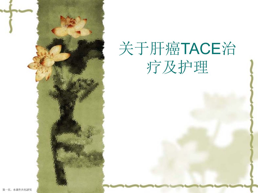 肝癌TACE治疗及护理课件