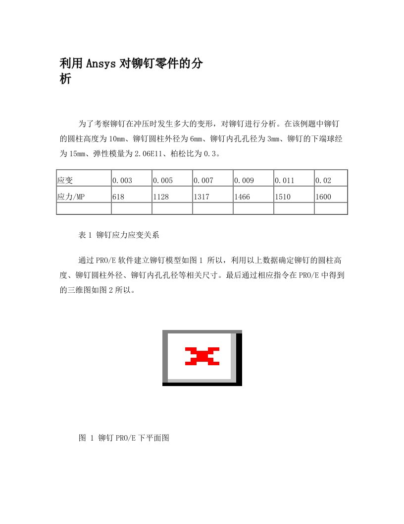 铆钉有限元分析