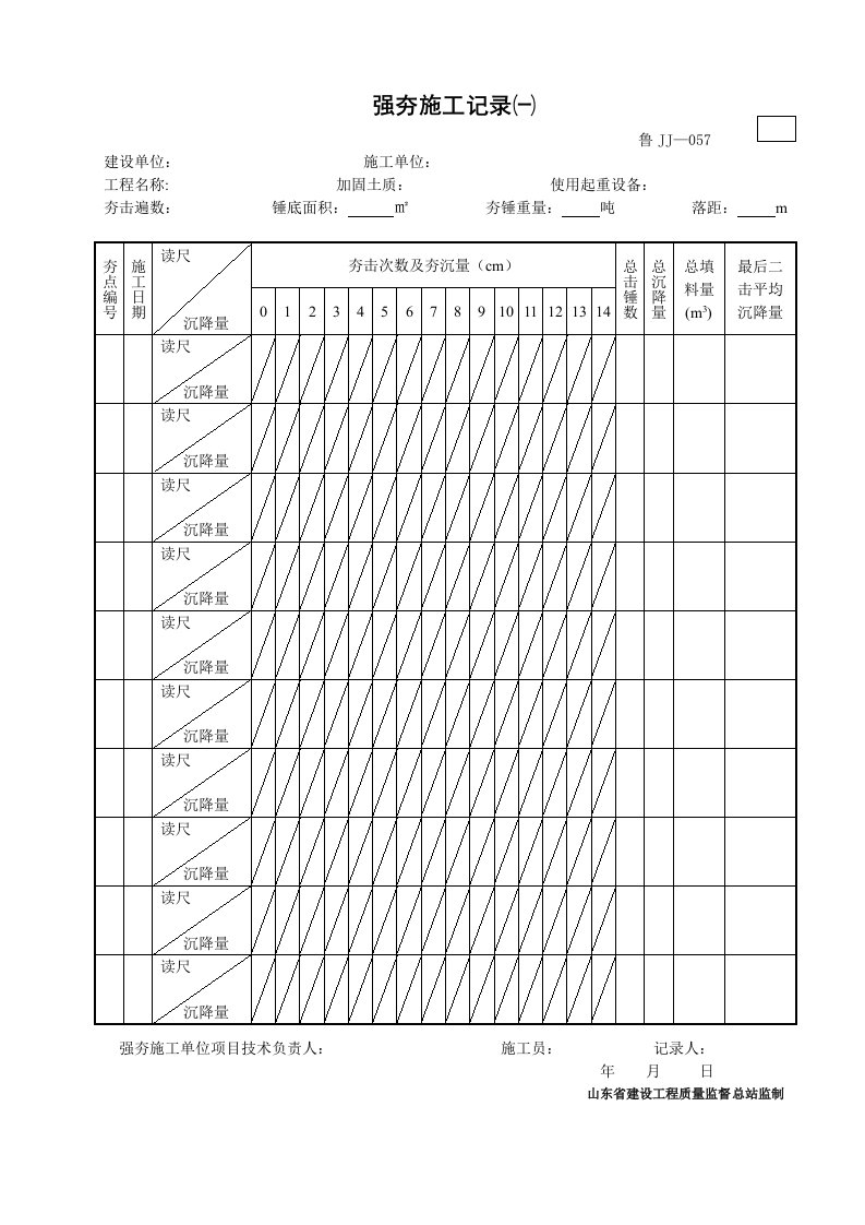 建筑工程管理-强夯施工记录一