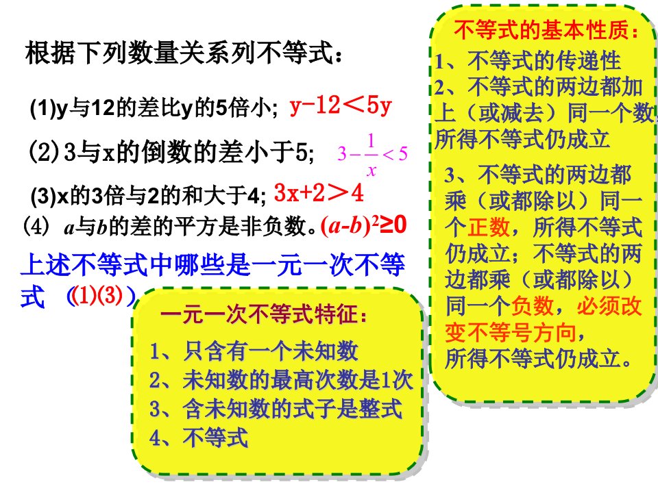 一元一次不等式复习课公开课ppt课件