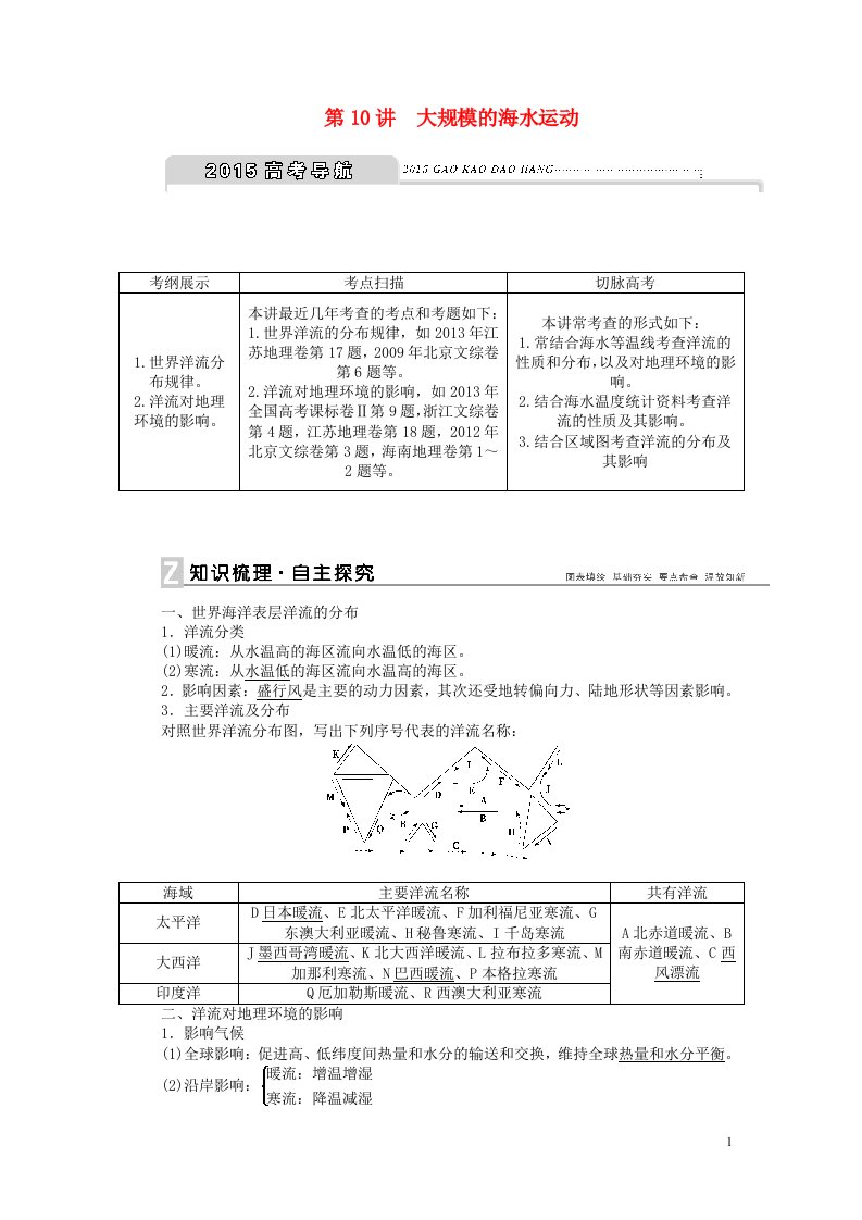 高考地理新一轮复习