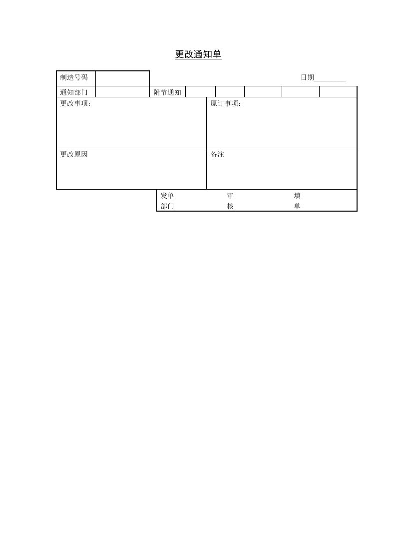 更改通知单