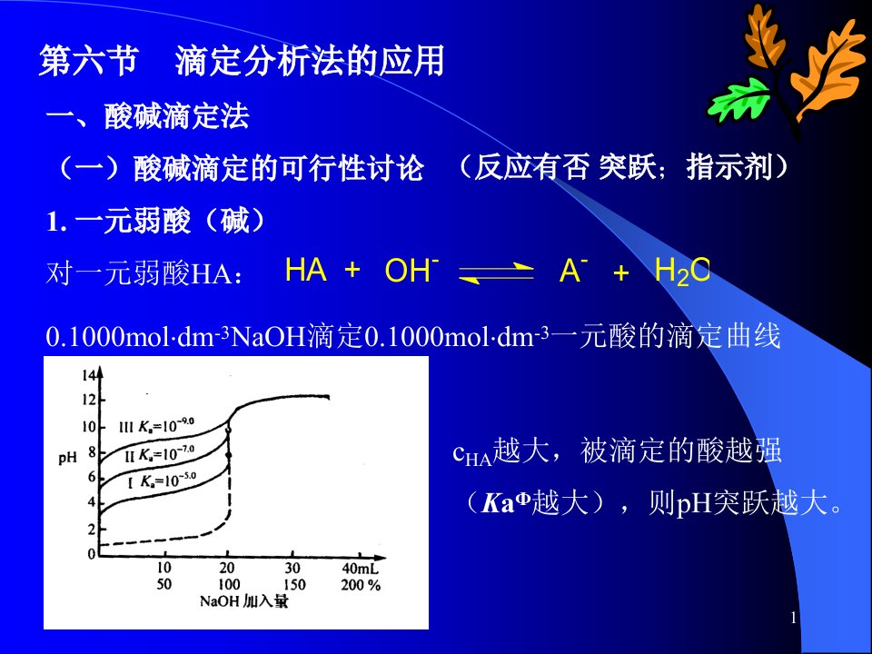 第六节滴定分析法的应用