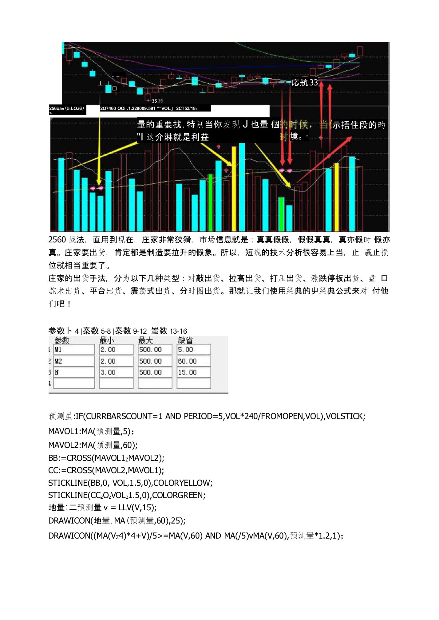 量价战法通达信指标公式源码