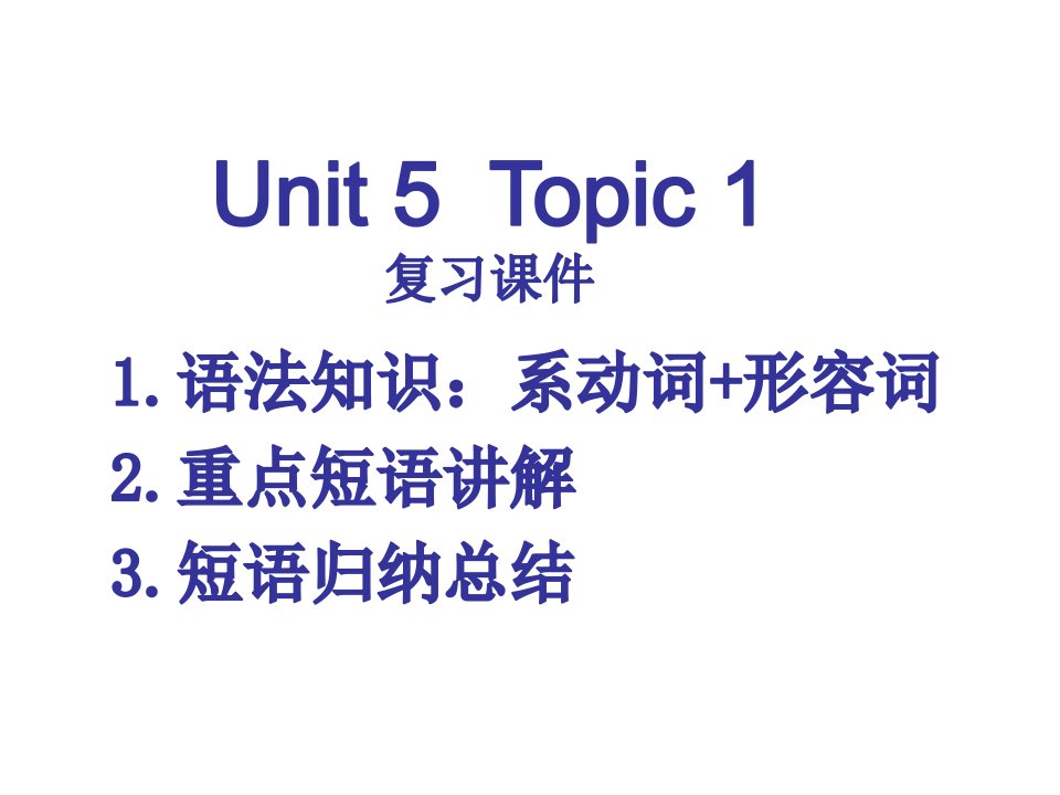 仁爱版八年级下册-Unit5-Topic1-复习ppt课件