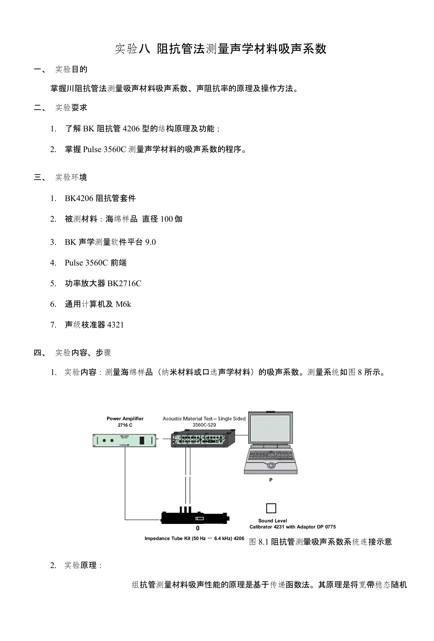 阻抗管法测量声学材料吸声系数