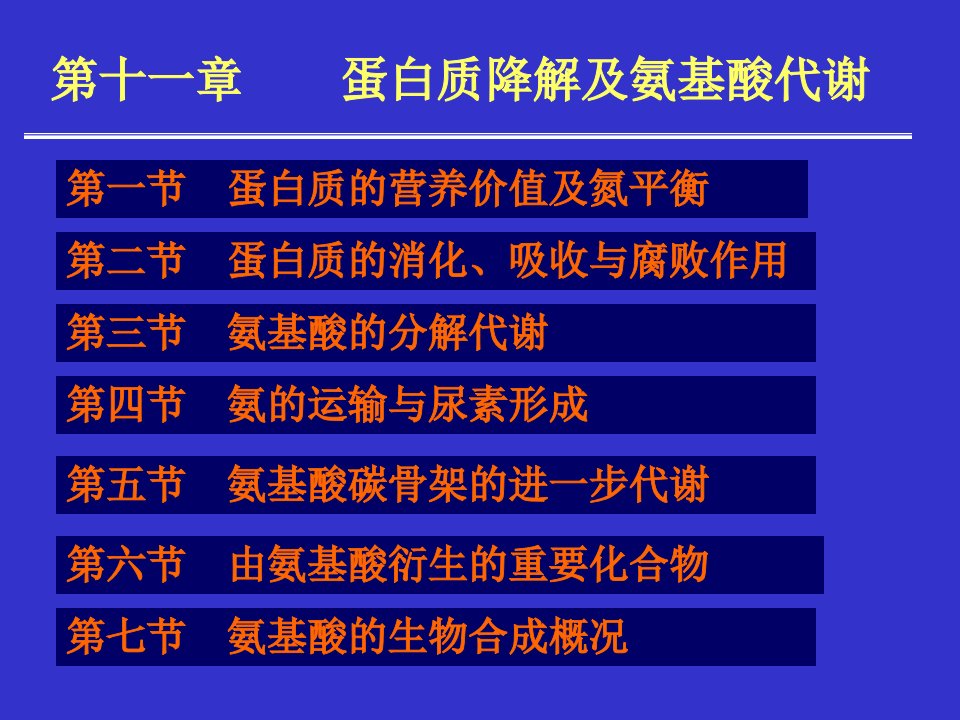 第十一章蛋白质降解及氨基酸代谢名师编辑PPT课件