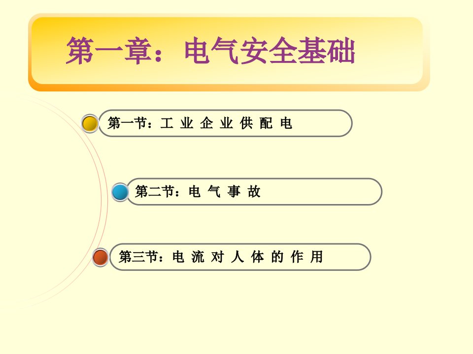 本科电气安全全分章课件先传第一章以后会陆续传完