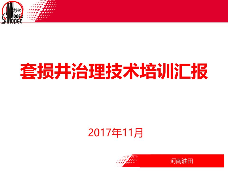 套损井治理技术培训汇报（PPT38页)